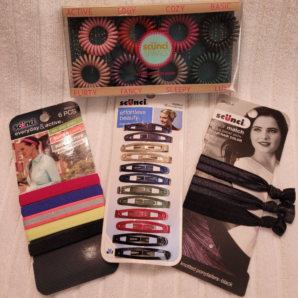 28 Piece Bundle of Scunci Hair Ties Accessories NWT